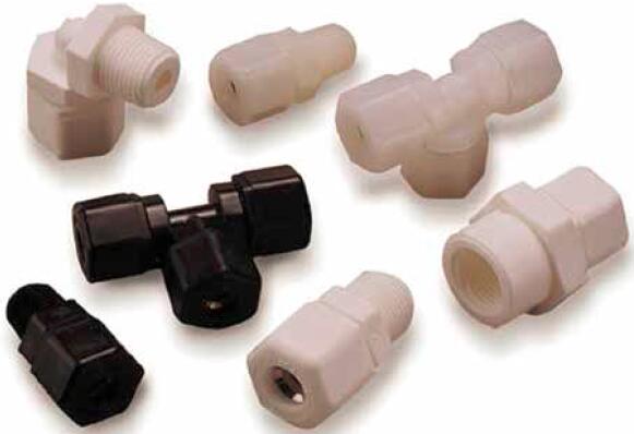 Parker Hannifin N8BU8-pk20 Bulkhead Union Fitting – 1/2" Compression Tube, Nylon, White, Pack Of 20